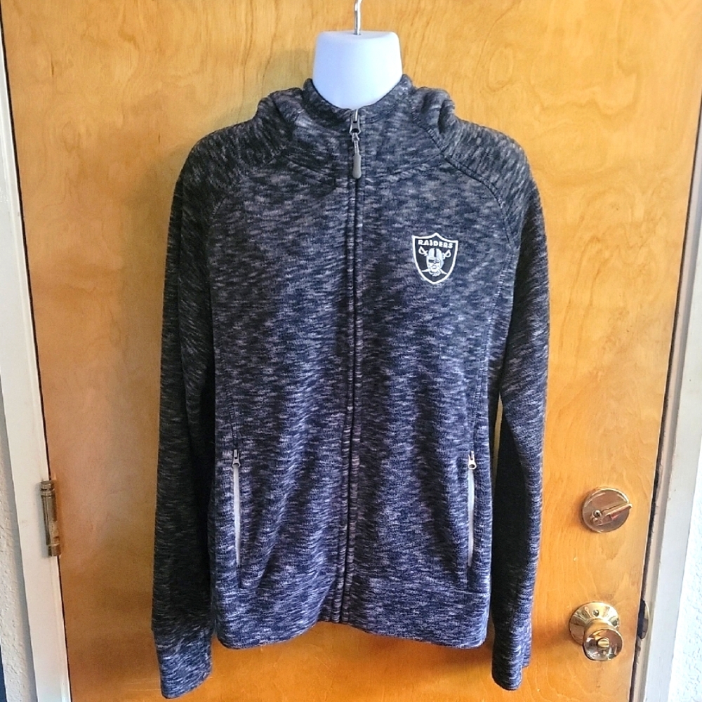 Las Vegas Raiders G-III For Her Women's Full Zip Jacket - Black Size Large